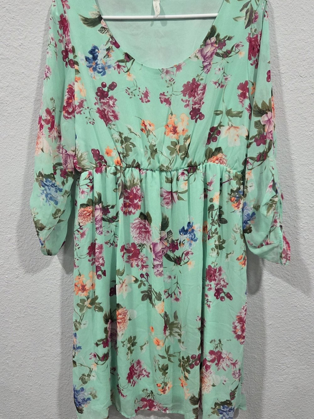 Motherhood Maternity Mint Green Floral Babydoll Dress